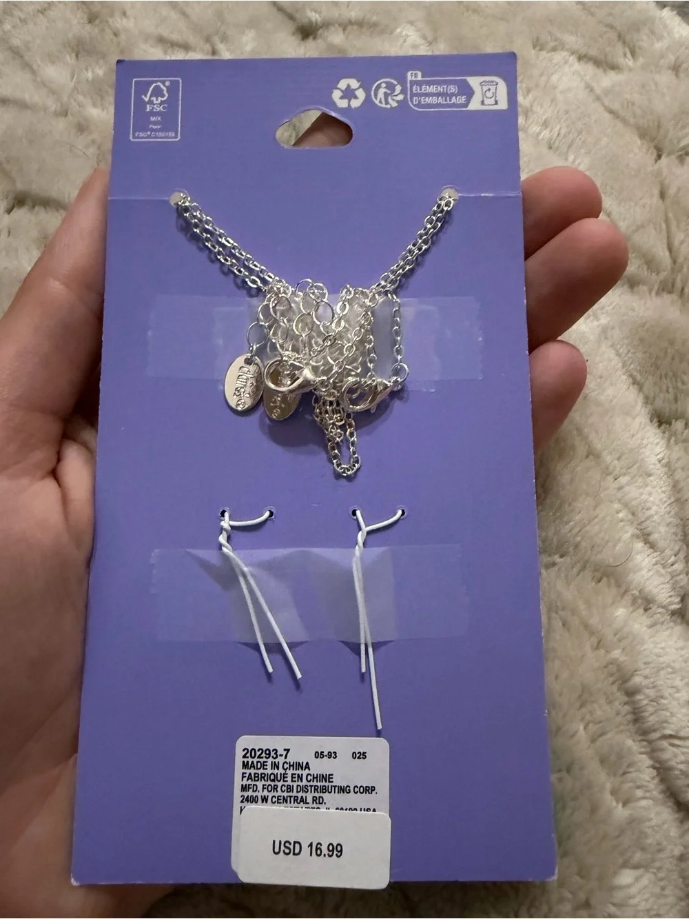 NWT-Claire's Clear Iridescent Star Best Friends Heart Pendant Necklace Set